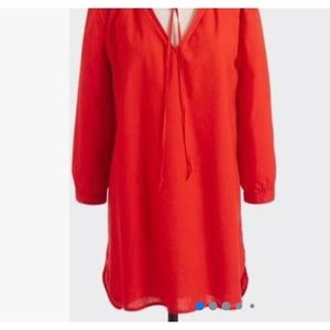 NWT JCREW RED ORANGE TUNIC XS
